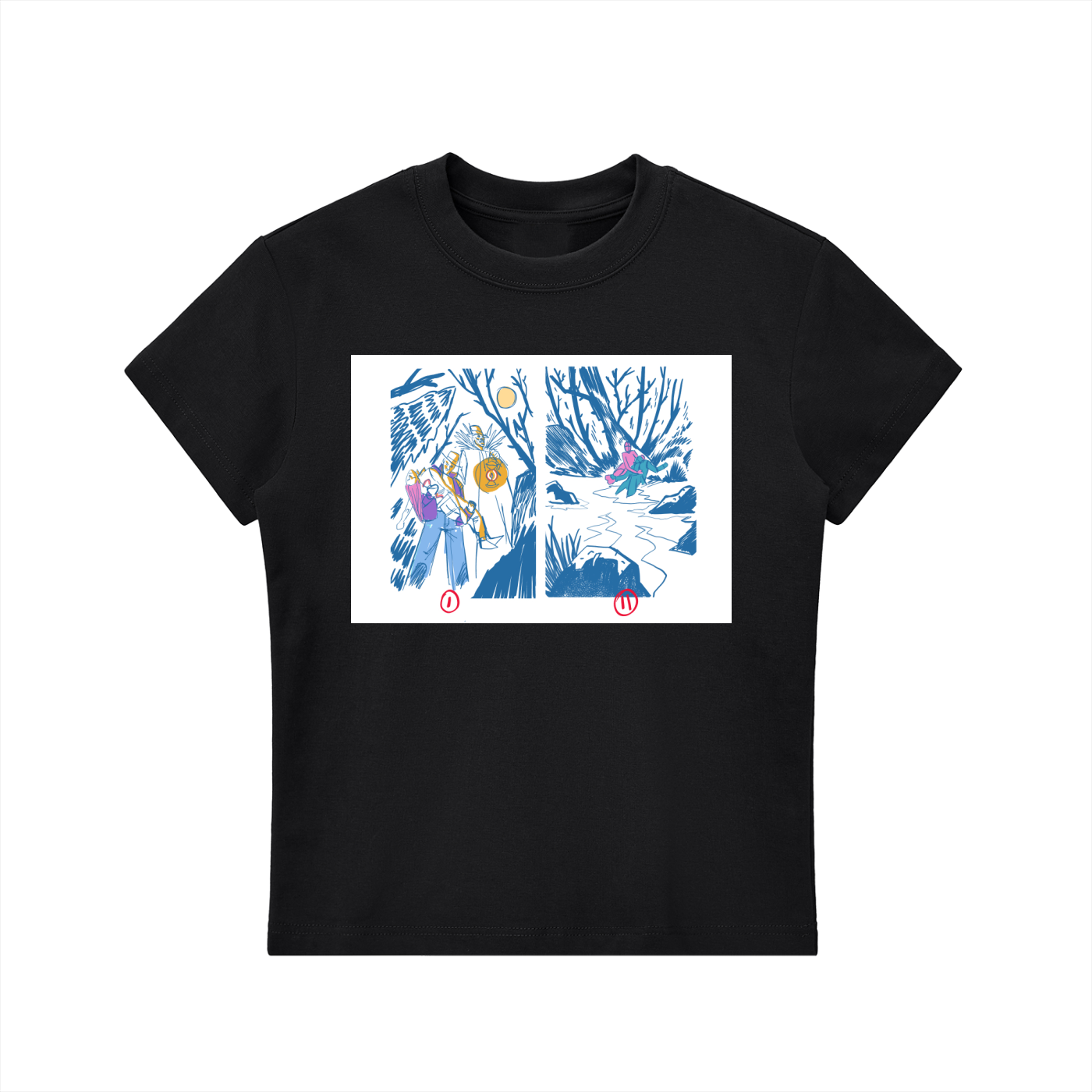 PEDRO SKETCH - Essential Bodycon Crewneck T-Shirt
