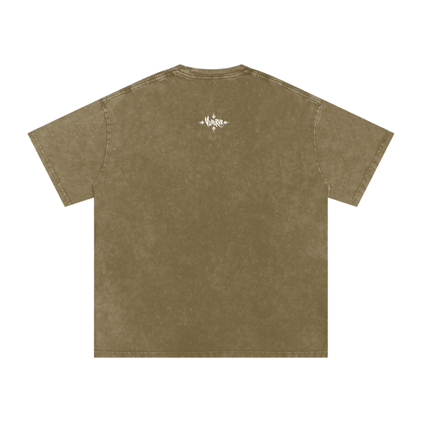 GLITCH SKULL - Snow Washed Oversized Cotton T-Shirt